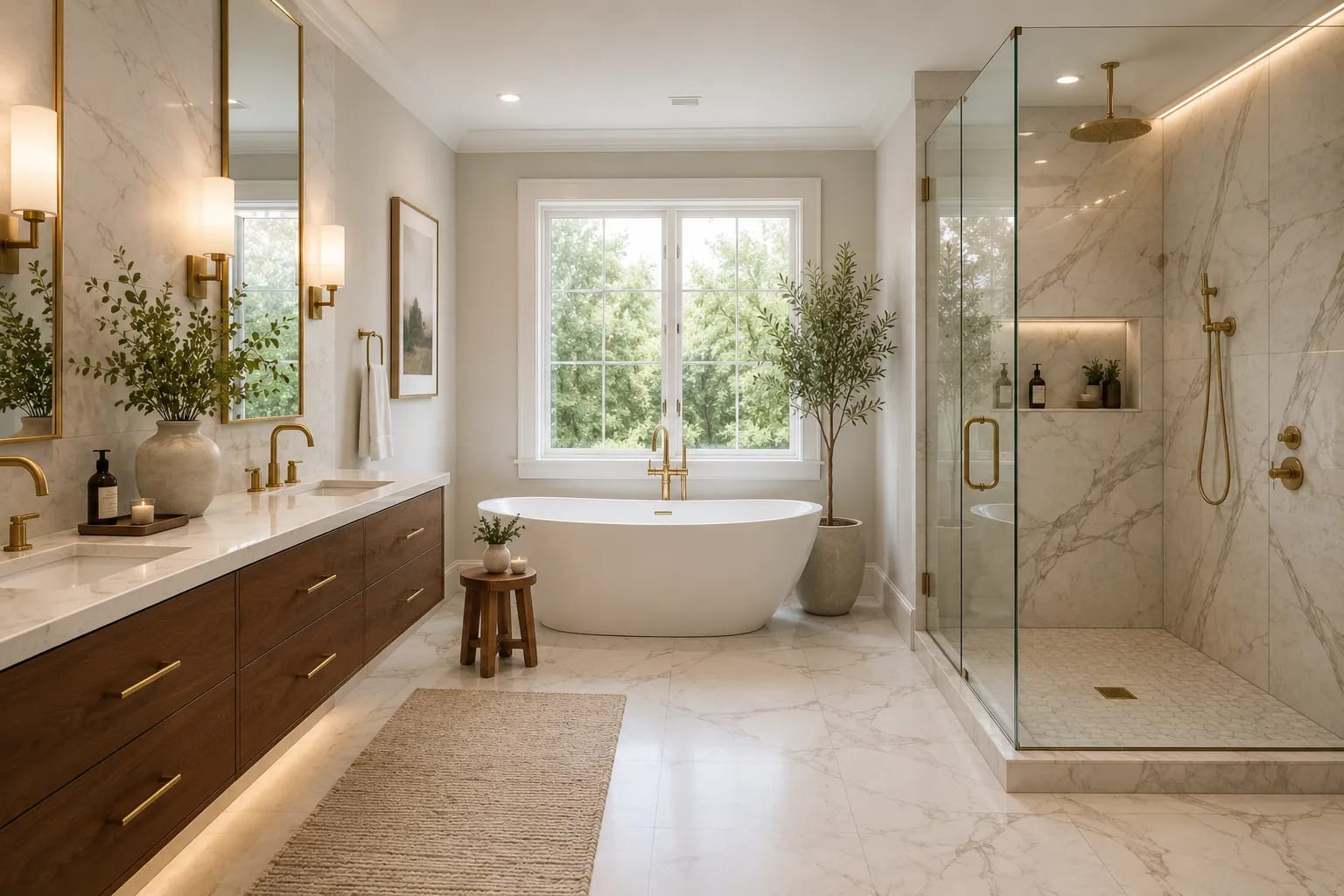 Updated bathroom in a Rochester, NY home